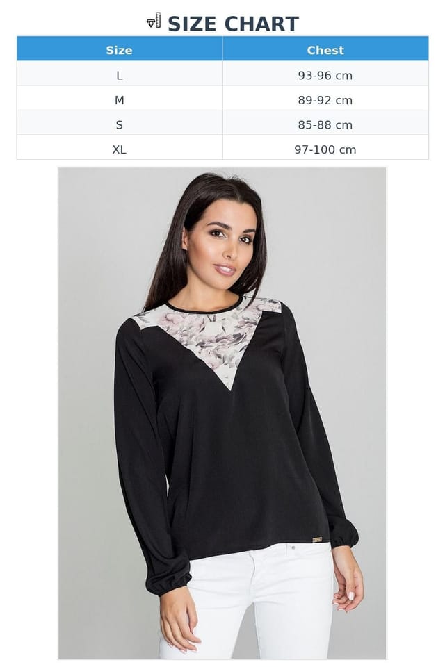 Love Lace Love Lace Women's Blouse With Pattern Neckline & Back Slit in Black - 3
