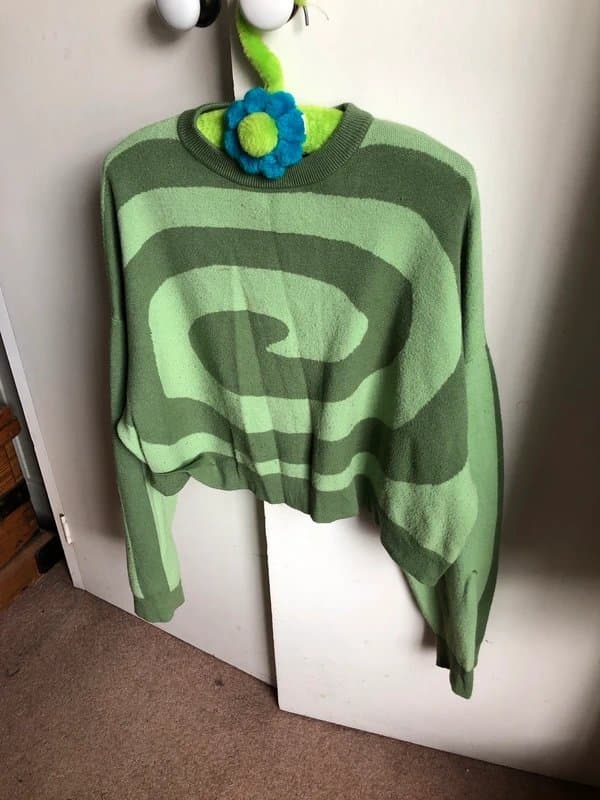 Bershka Bershka green cropped jumper