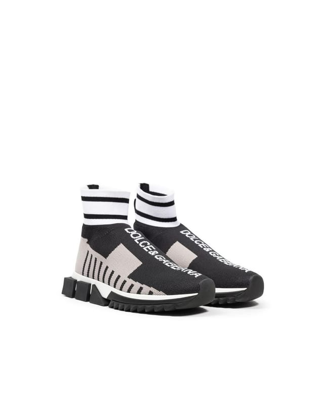 Dolce & Gabbana Dolce & Gabbana Women's Black Gray Sorrento Socks Sneakers Shoes - 2