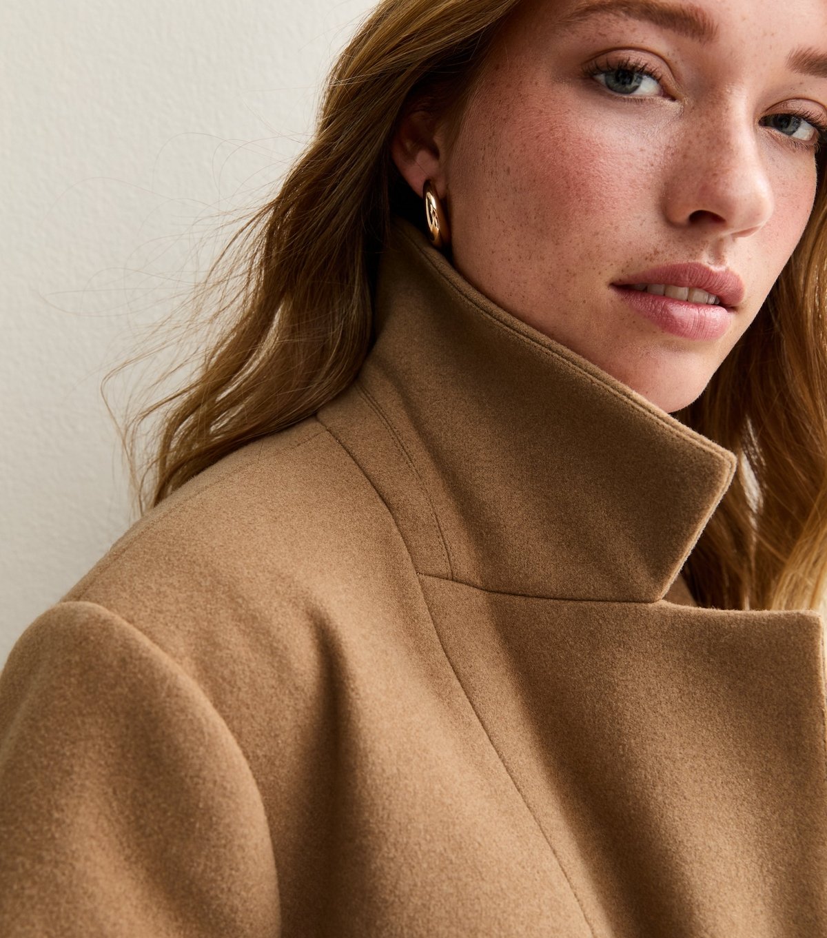 New Look Women's Camel Single Button Lined Coat New Look - 2