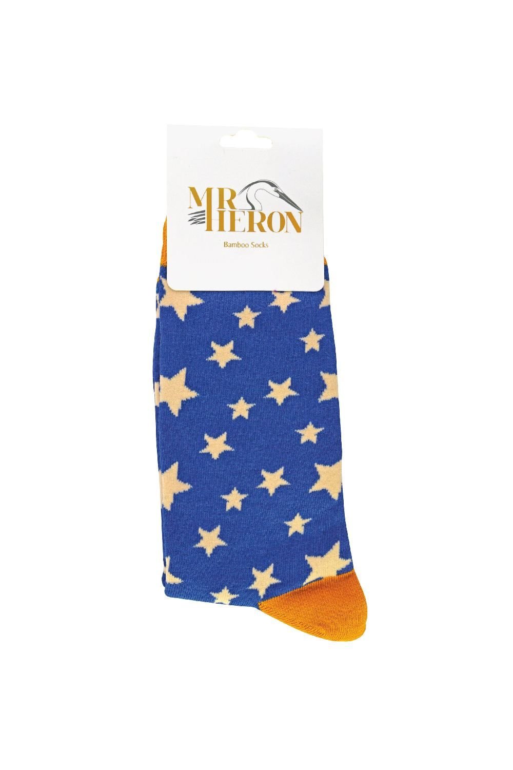 Mr Heron Mr Heron Men's 1 Pack Novelty Patterned Bamboo Socks in Navy - 2