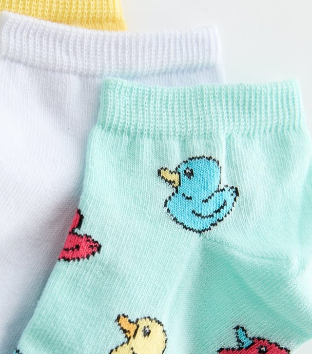 New Look Pack of 4 Multicolour Duck Pattern Trainer Socks New Look - 2
