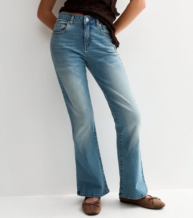 New Look Girls' Blue Low Rise Flared Jeans New Look - 2