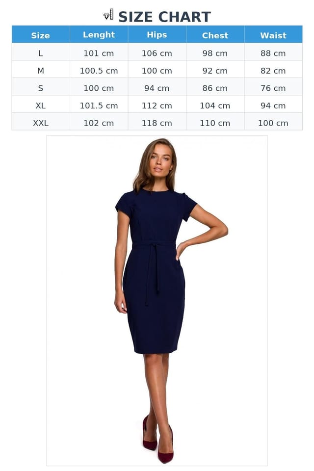 Love Lace Love Lace Women's Minimalist Double Belt Bodycon Dress Style 149238 in Blue - 3