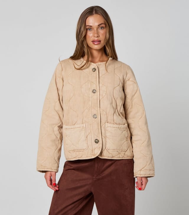 Urban Bliss Women's Stone Washed Quilted Jacket Urban Bliss New Look - 2