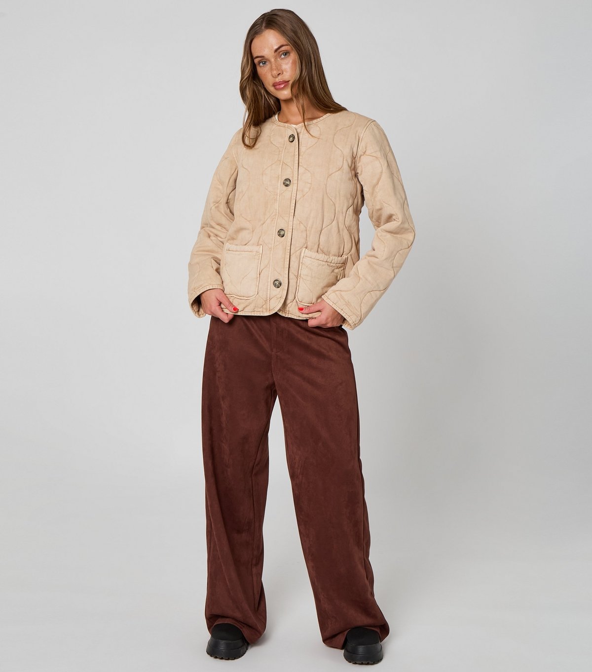 Urban Bliss Women's Stone Washed Quilted Jacket Urban Bliss New Look - 4