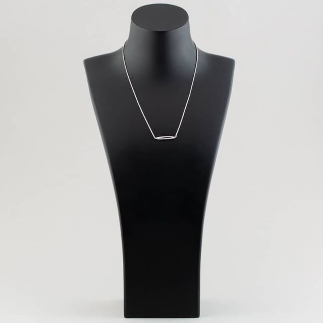 T.H.Baker T.H.Baker Women's Silver & Cubic Zirconia Open Oval Necklace 2THB020704 - 2