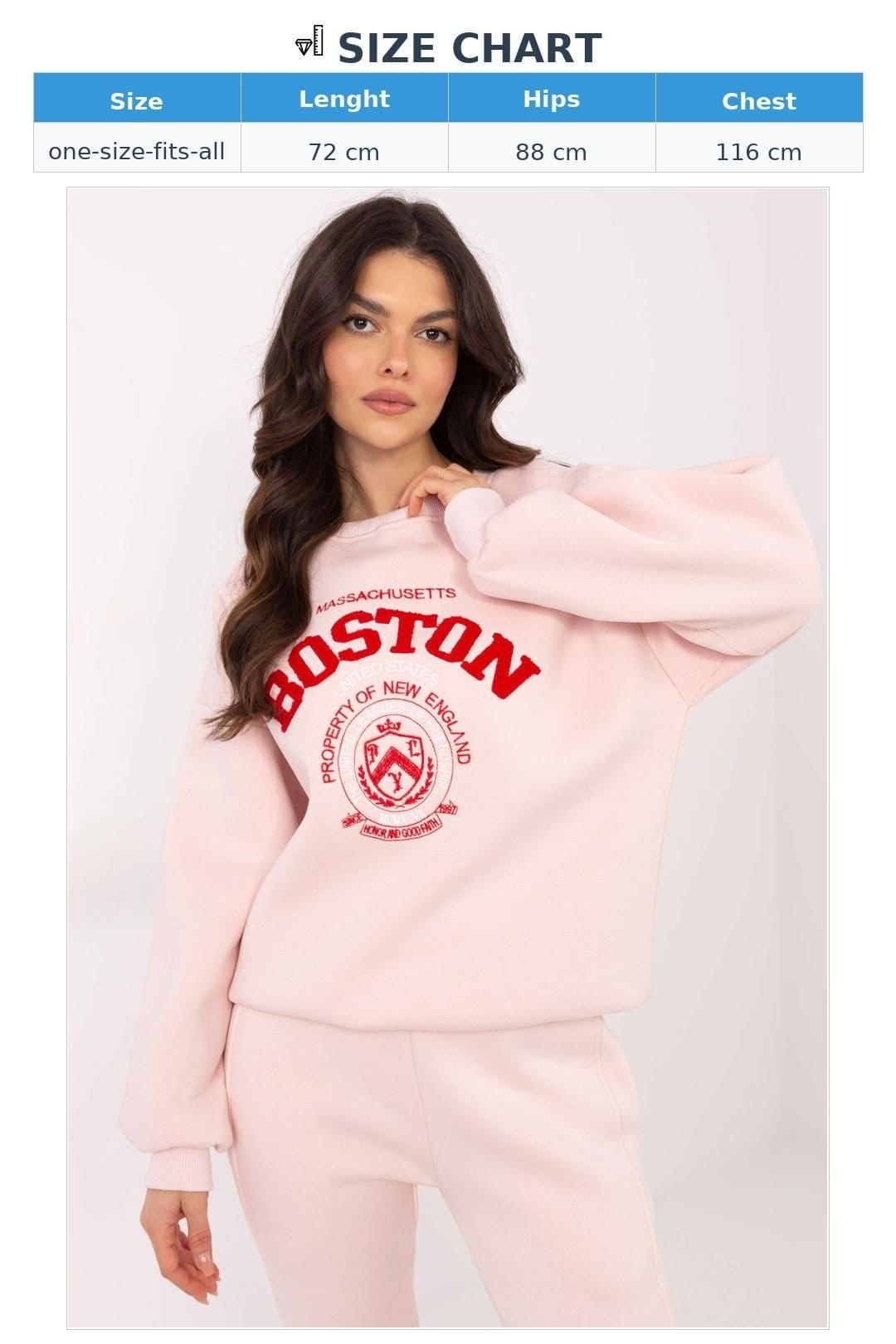 Love Lace Love Lace Women's Cotton Blend Insulated Patch Print Sweatshirt in Pink - 4
