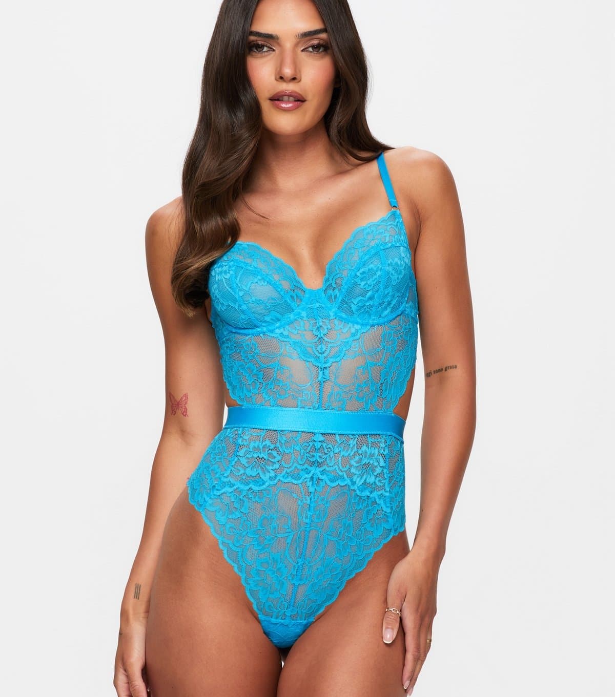 Ann Summers Ann Summers Bright Blue Lace Bodysuit