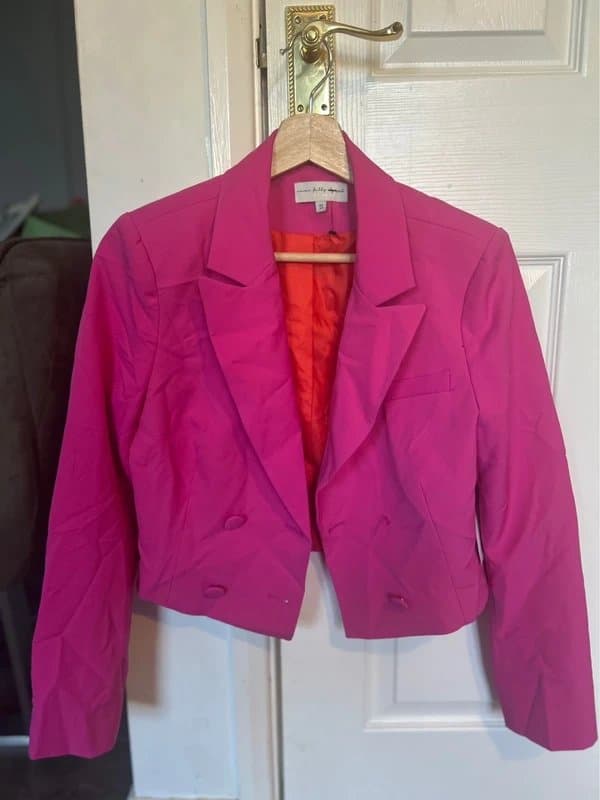 Never Fully Dressed Never Fully Dressed Pink cropped jacket - Size S