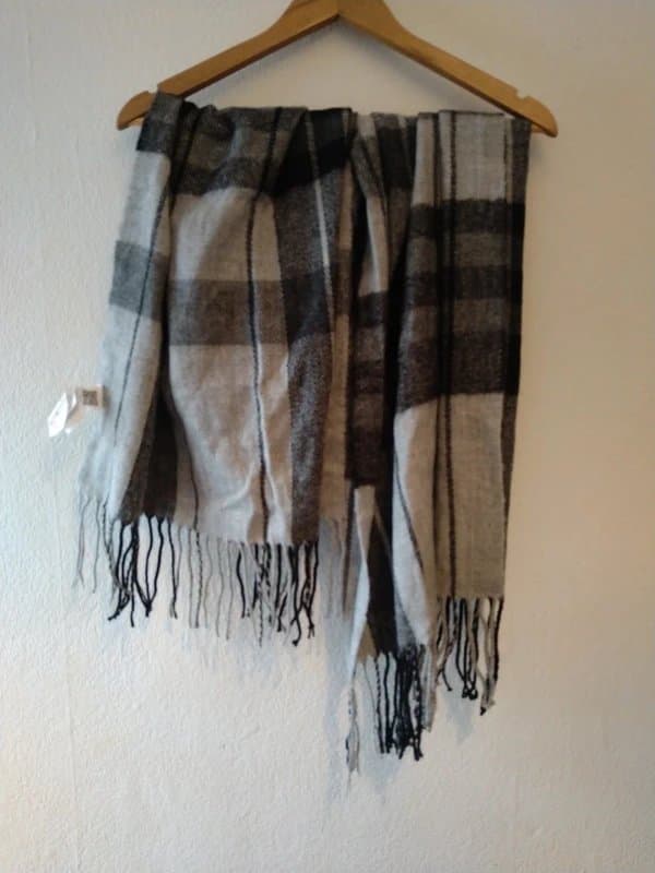 New Look New look, black and grey scarf, one size (24x68inch) (393)