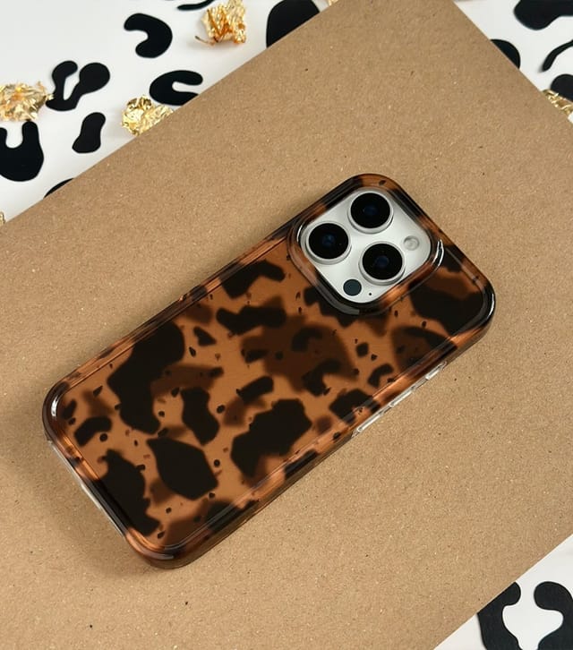 Coconut Lane Dark Brown Leopard Phone Case Coconut Lane New Look - 2