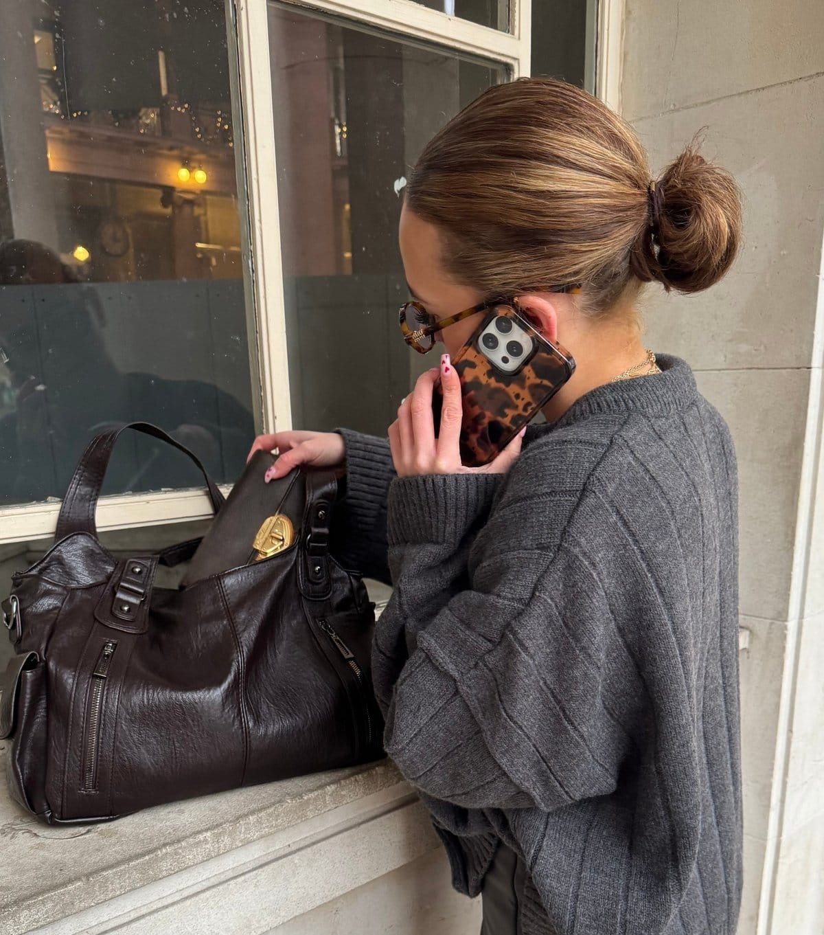 Coconut Lane Dark Brown Leopard Phone Case Coconut Lane New Look - 4