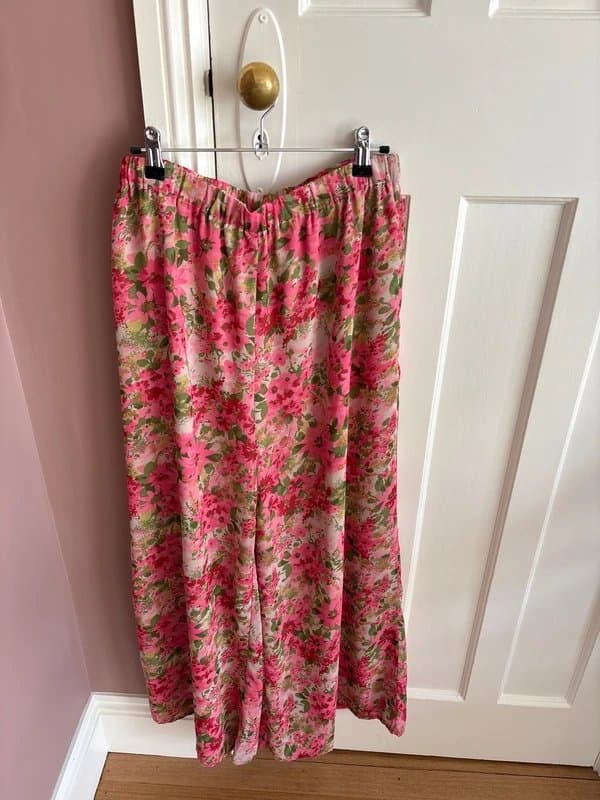 ASOS Floral Wide Leg Trousers