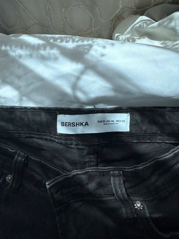 Bershka Black Flared Denim Jeans