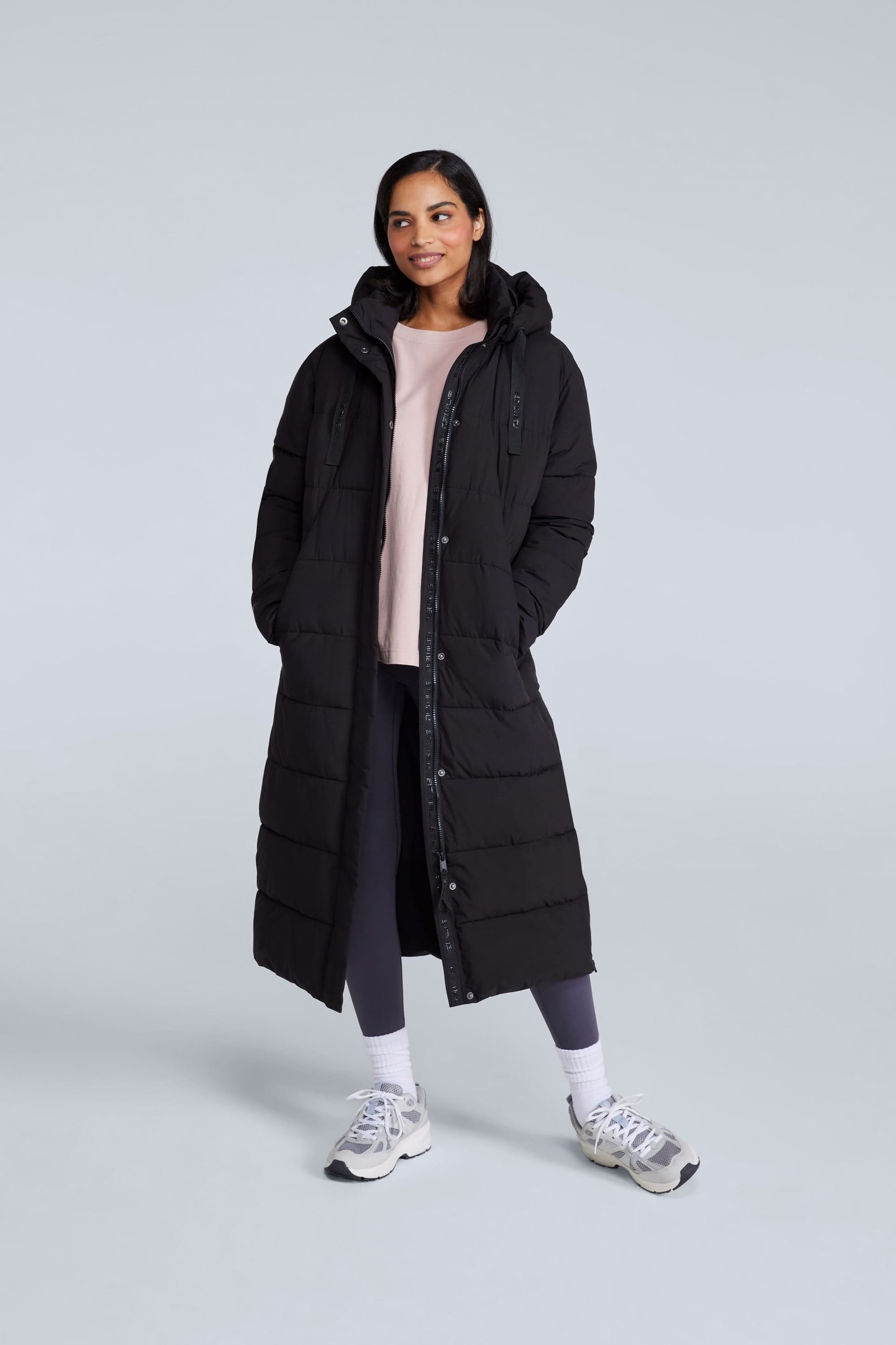 Animal Animal Women's 'Comfort Cloud' Water Resistant Thermal Tested Detachable Hood Coat in Jet Black - 4