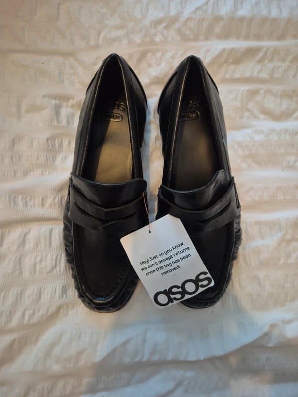ASOS Asos black leather loafers new with tags
