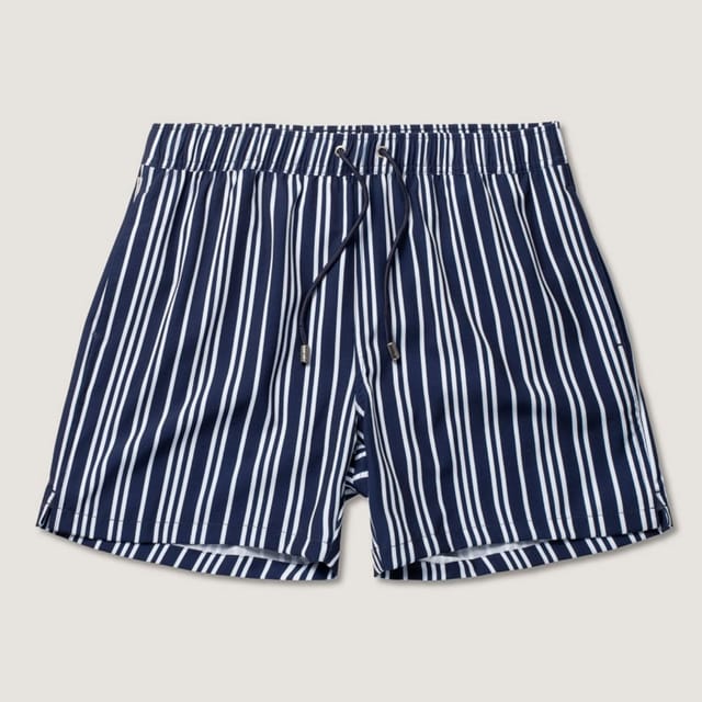 Panos Emporio Panos Emporio Men's Classic pinstripe Swimshort in Blue - 3