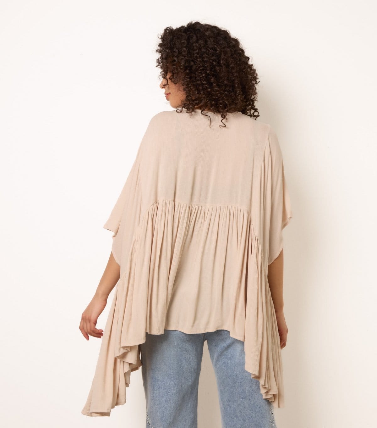 Blue Vanilla Women's Stone Gathered Oversized Top Blue Vanilla New Look - 4