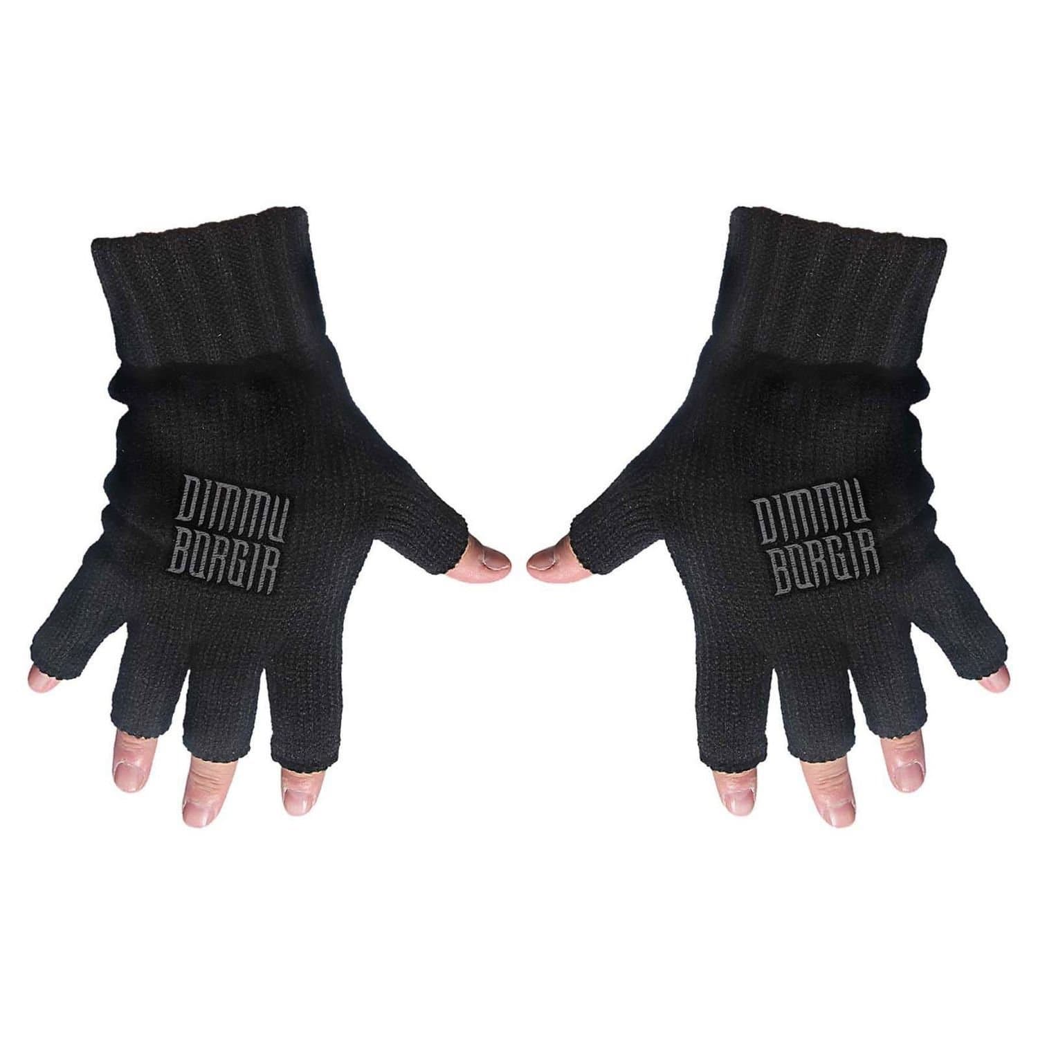 Dimmu Borgir Dimmu Borgir Men's Logo Fingerless Gloves in Black