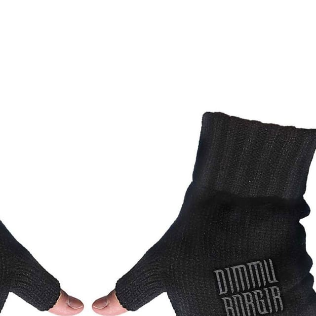Dimmu Borgir Dimmu Borgir Men's Logo Fingerless Gloves in Black - 2