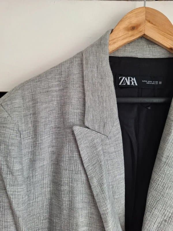 Zara Zara grey blazer jacket size UK 16 18