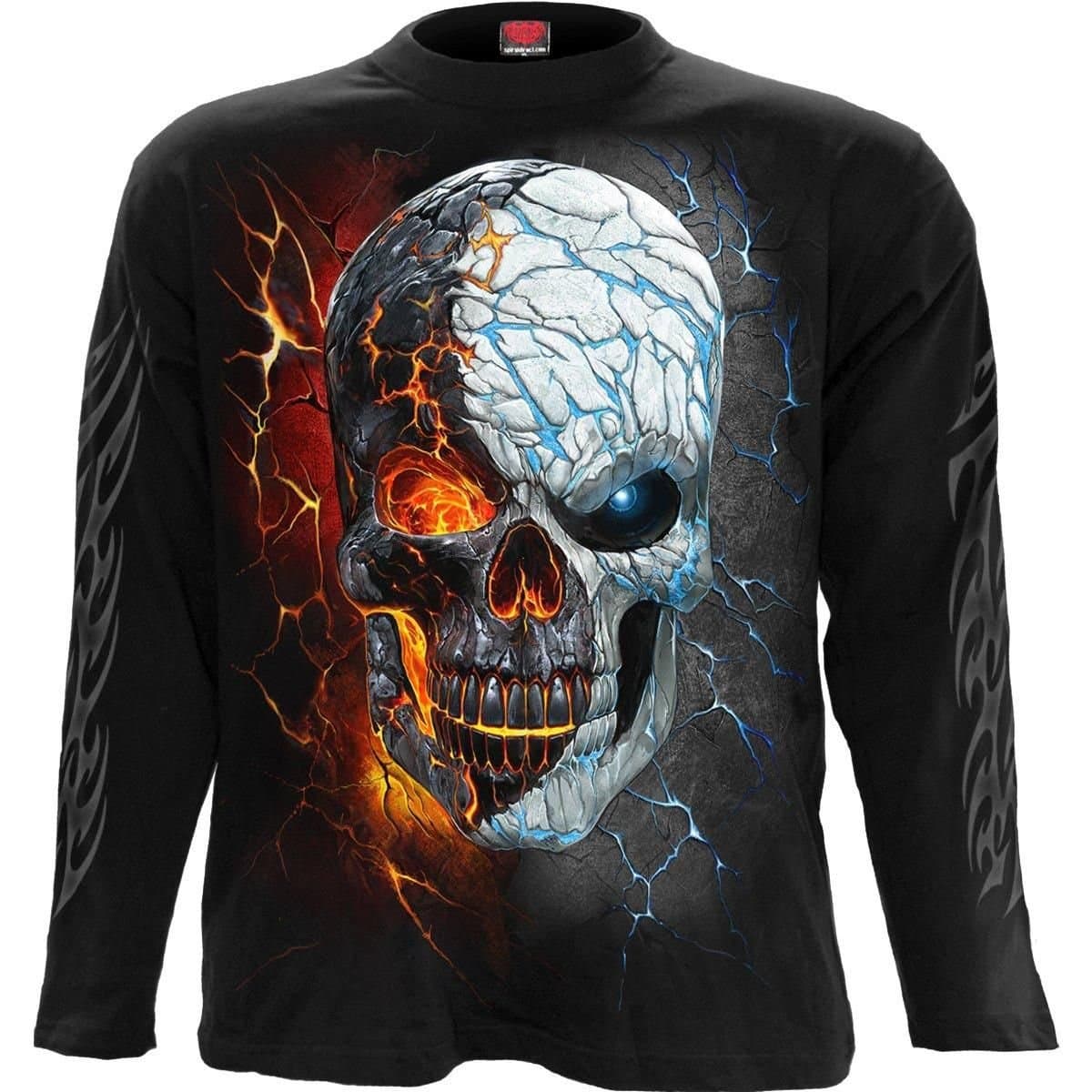 Spiral Spiral Men's DIVIDED SOUL - Longsleeve T-Shirt Black