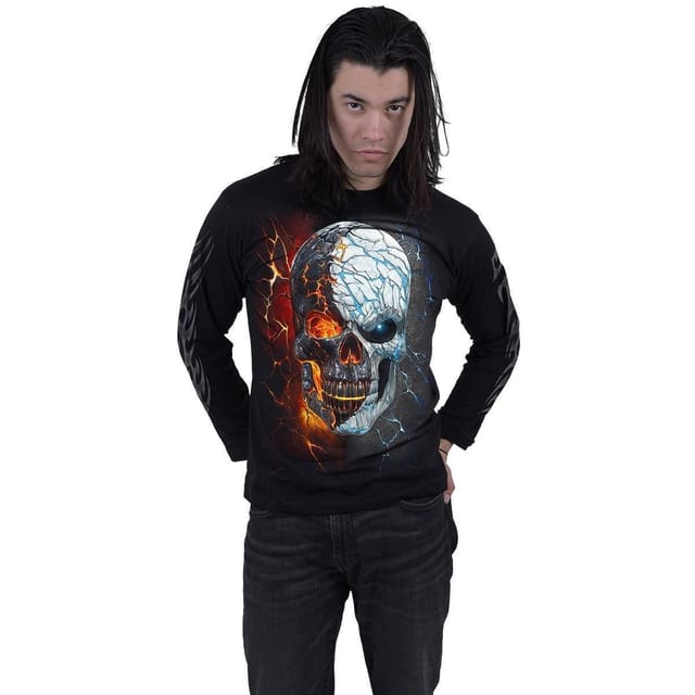 Spiral Spiral Men's DIVIDED SOUL - Longsleeve T-Shirt Black - 2
