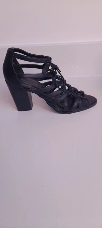 New Look Black Lace Up Sandals