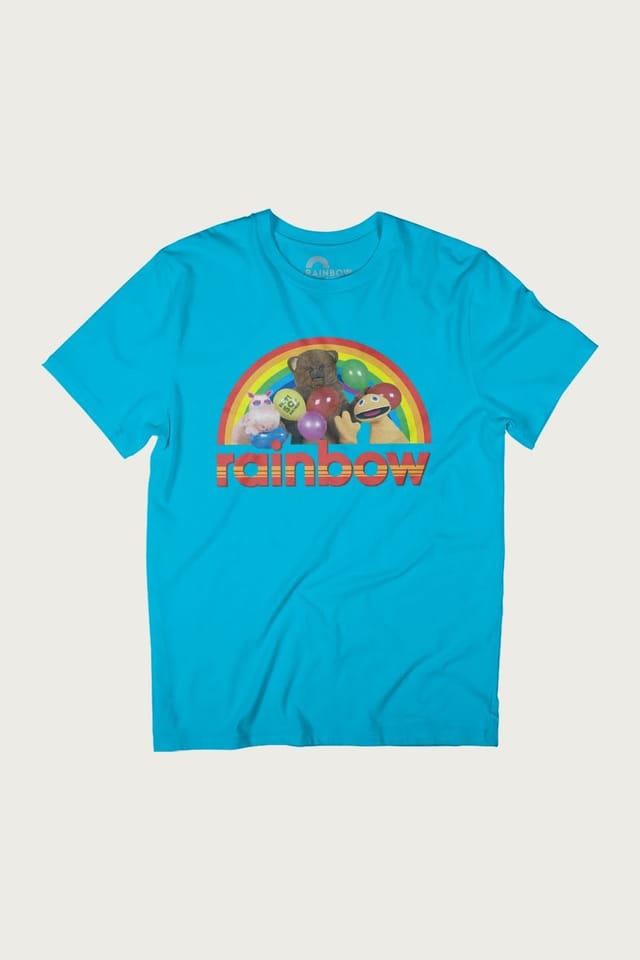 Rainbow Rainbow Men's 1972 50th Anniversary Balloons T-Shirt in Bright Blue - 2