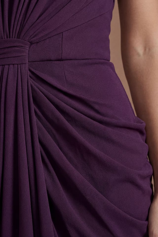 Coast Coast Women's Corset Detail Contour Collective Bridesmaid Dress in Fig - 2