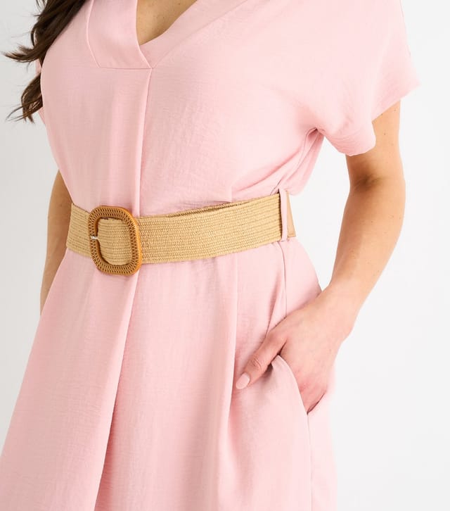 Gini London Women's Pink Oversized Midi Dress Gini London New Look - 2