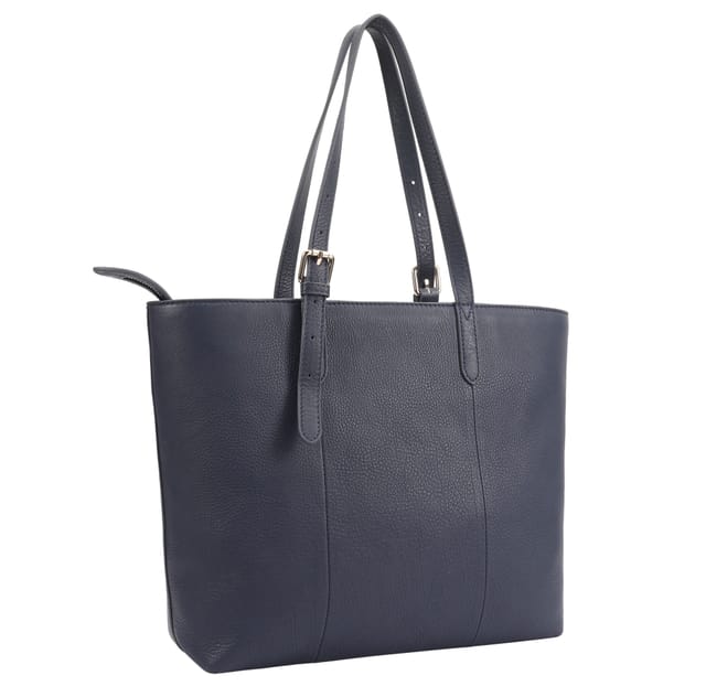 Paul Costelloe Paul Costelloe Women's Cambridge Leather Shoulder Bag in Navy - 2
