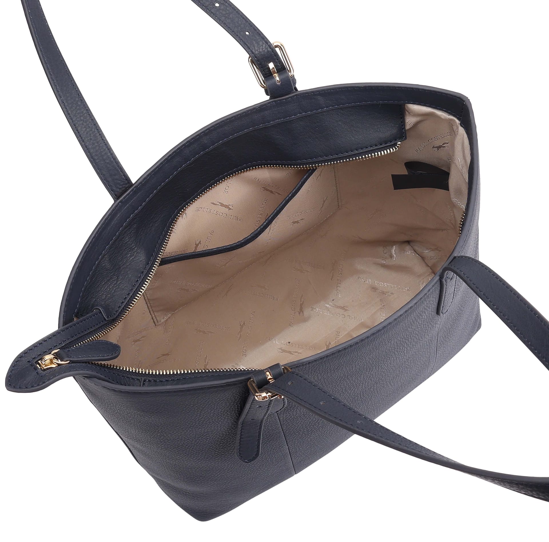 Paul Costelloe Paul Costelloe Women's Cambridge Leather Shoulder Bag in Navy - 4