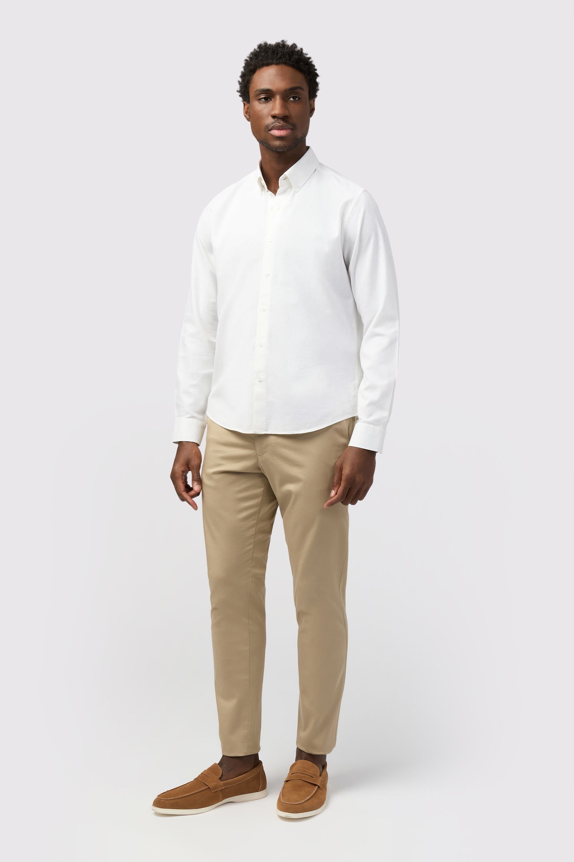 Melka Melka Men's Linen Shirt in White - 2