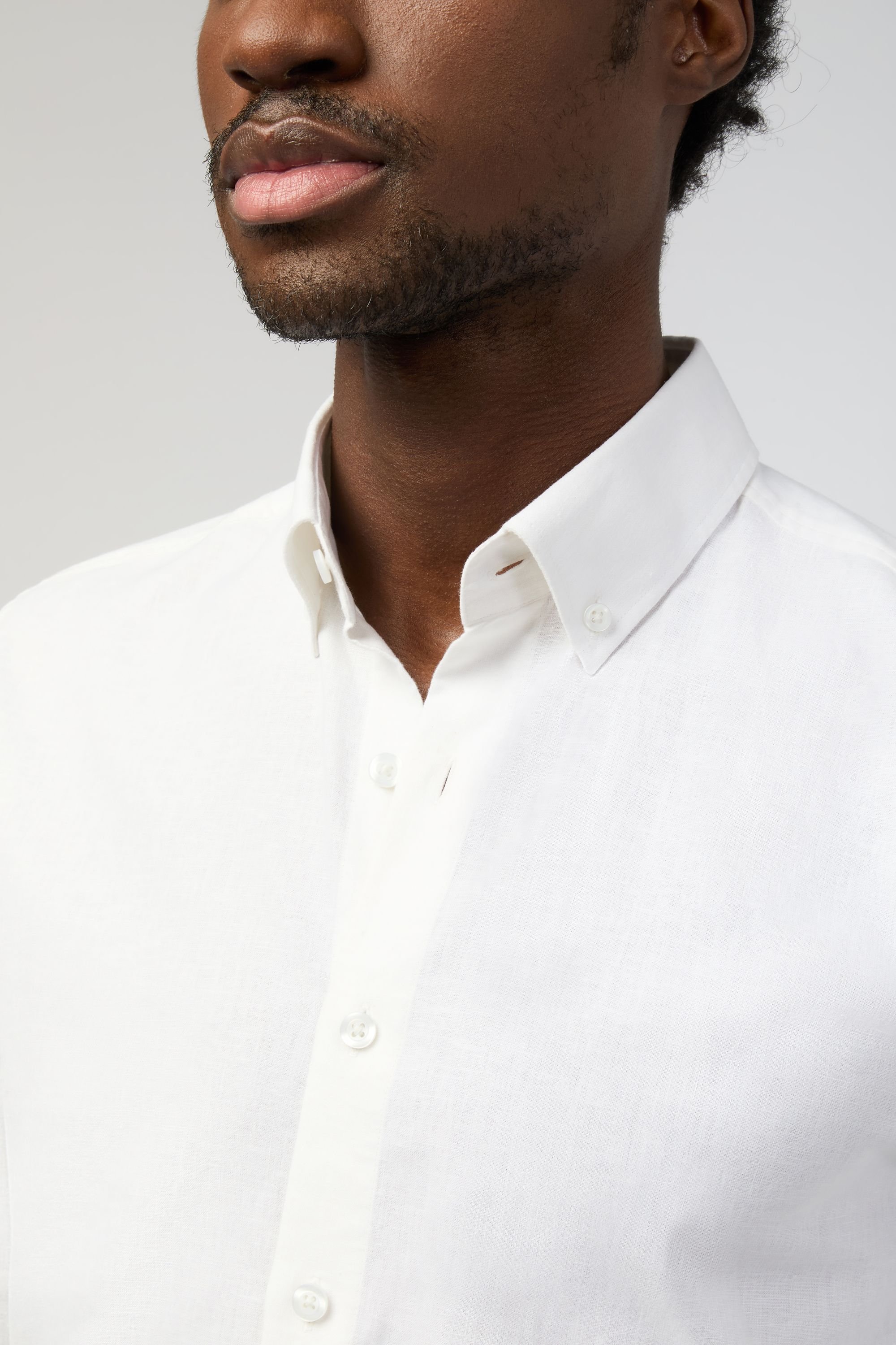 Melka Melka Men's Linen Shirt in White - 3