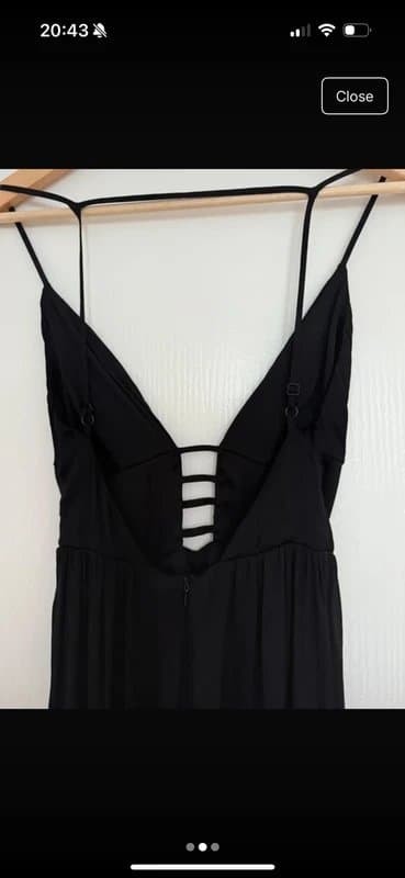 ASOS Black silk backless jumpsuit XS / 6 • Very good • ASOS