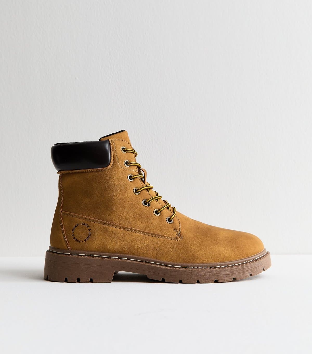 jack & jones Men's Tan Faux Leather Chelsea Boot Jack & Jones New Look