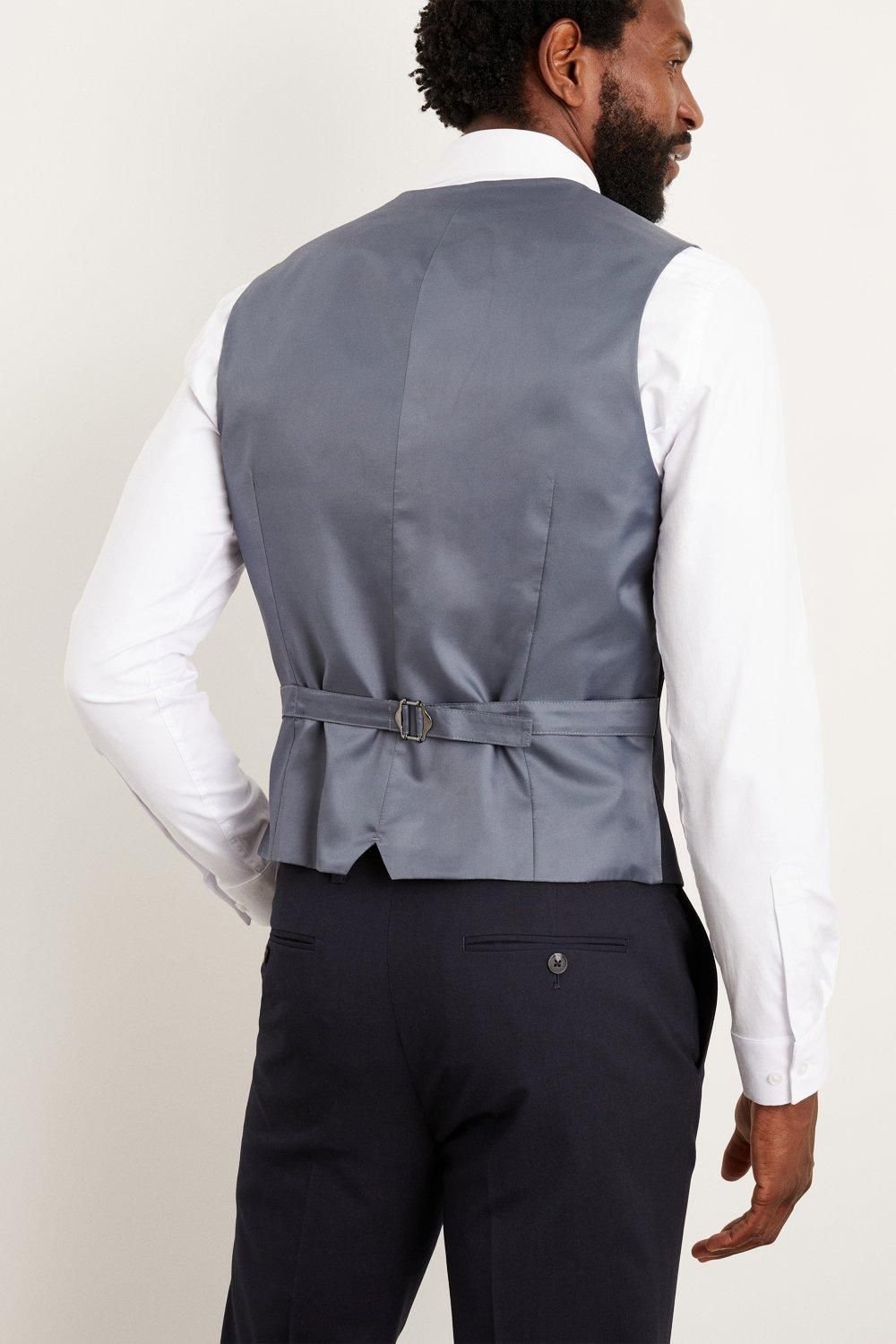 Burton Burton Men's Navy Slim Fit Essential Waistcoat - 3