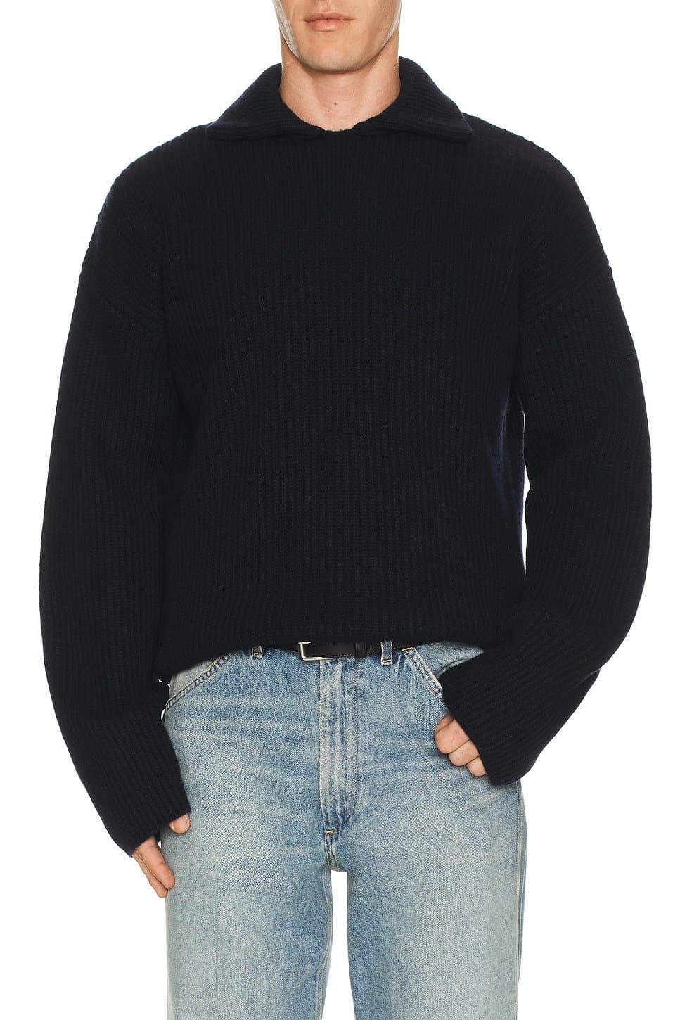 revolve Revolve Pull Long Sleeve Polo in Dark Navy