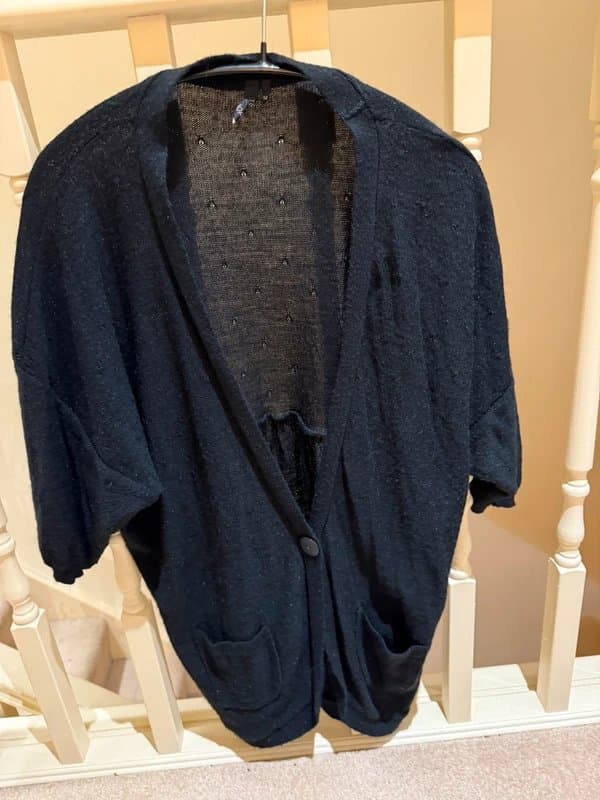 Topshop Black short sleeve cardigan size 18