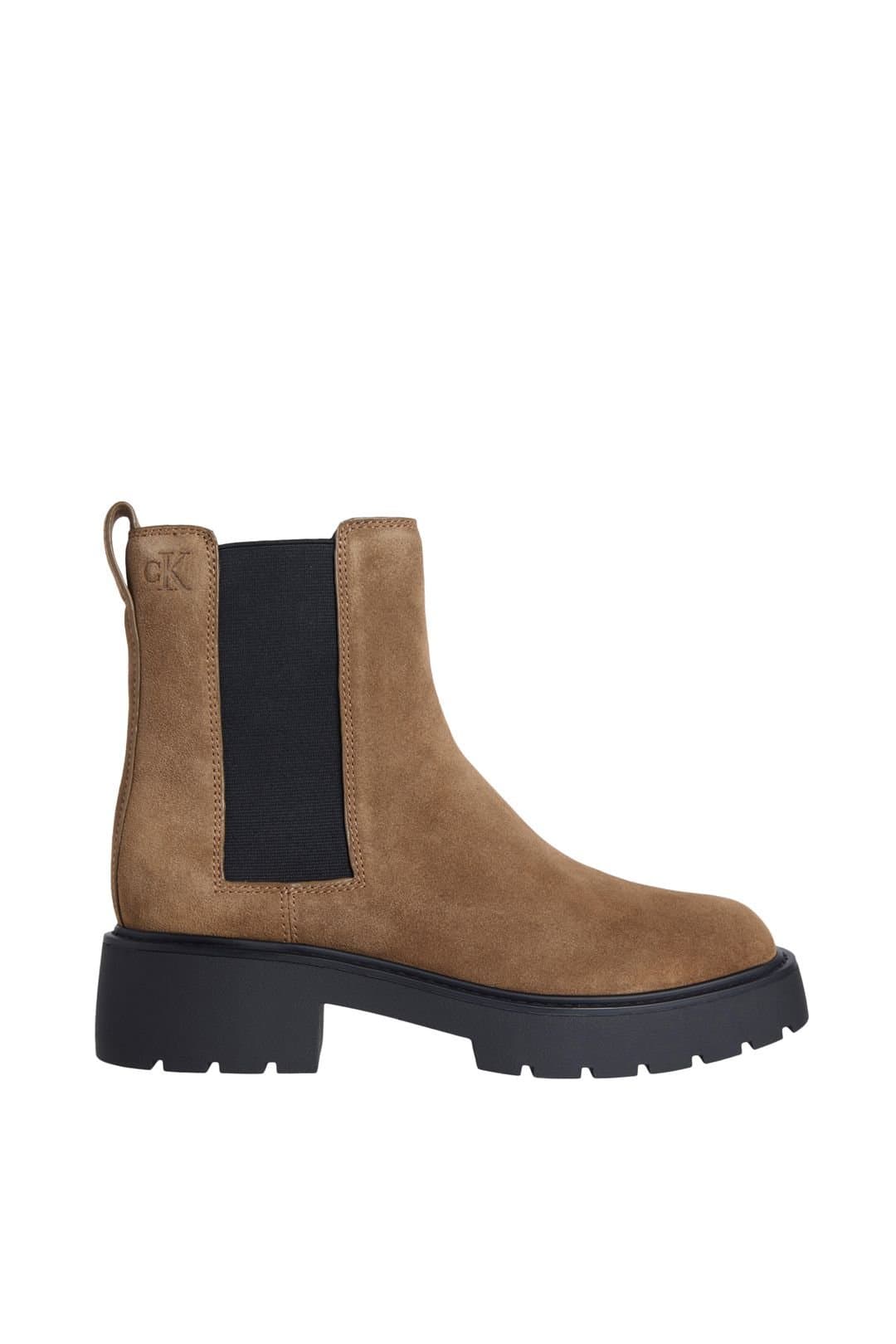 Calvin Klein Calvin Klein Women's Chunky Chelsea Boot Suede Classic Taupe