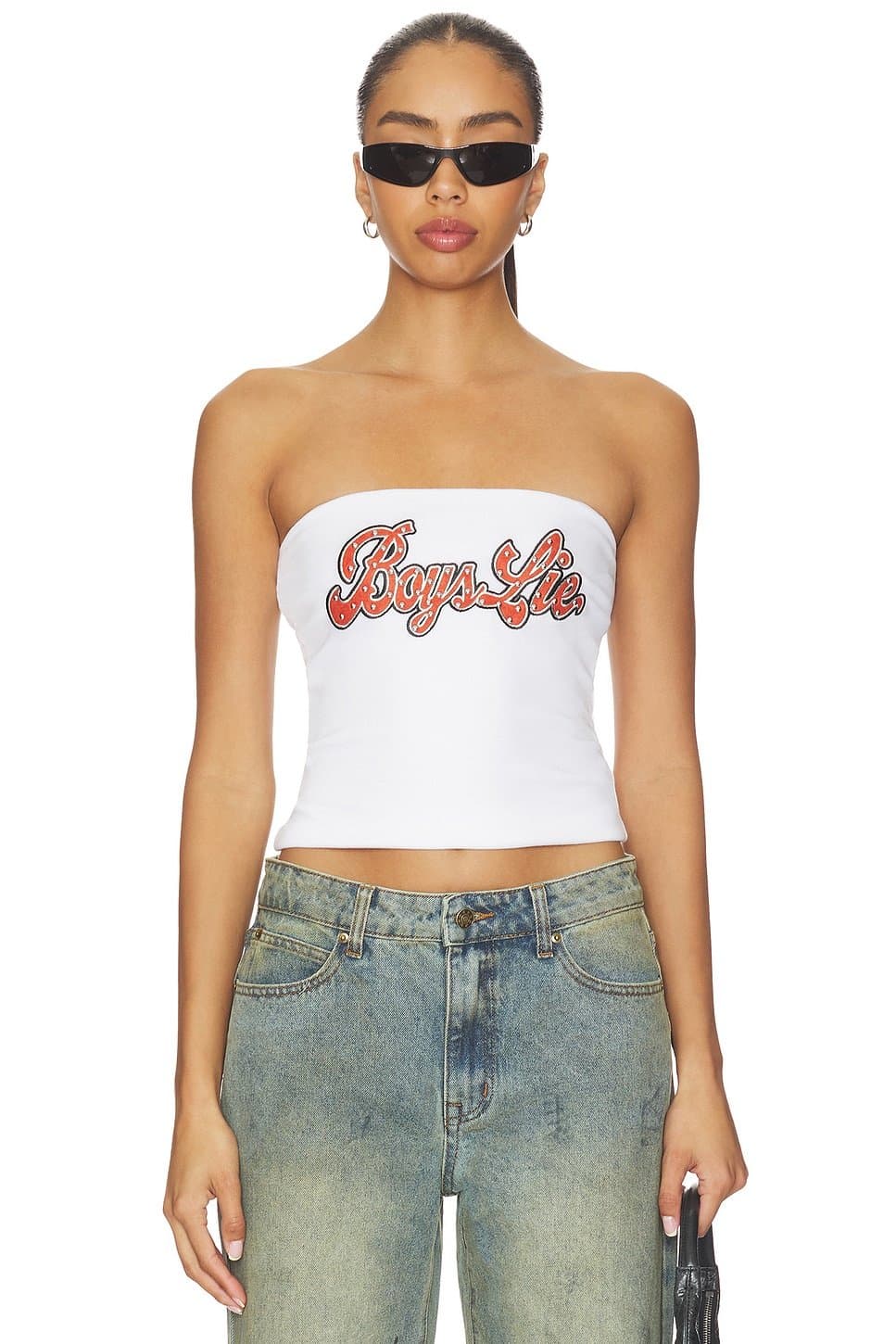 revolve Revolve Boys Lie Stud Wrangler Tube Top In White
