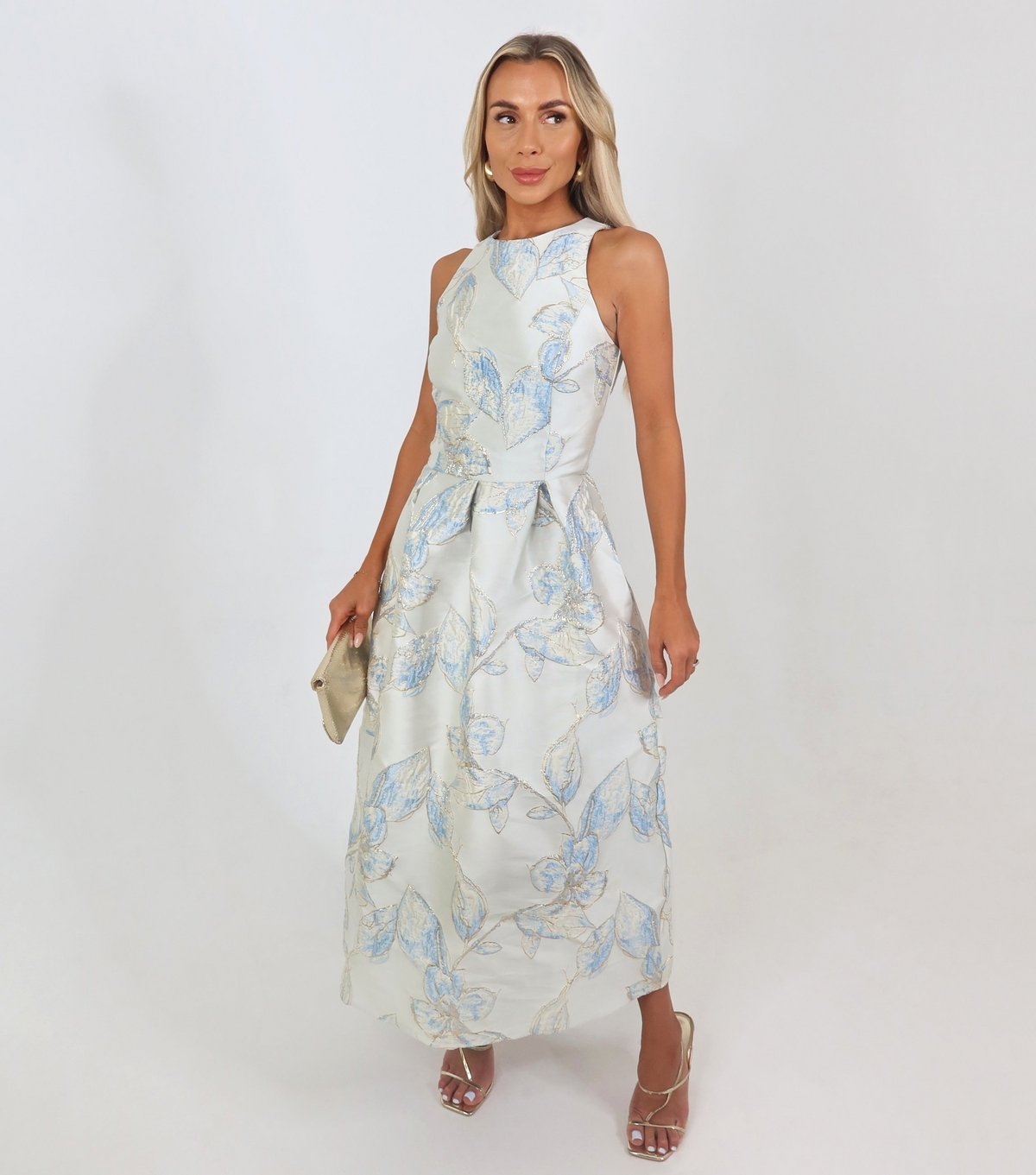 AX Paris Women's Light Blue Jacquard Sleeveless Midi Dress AX Paris New Look - 2