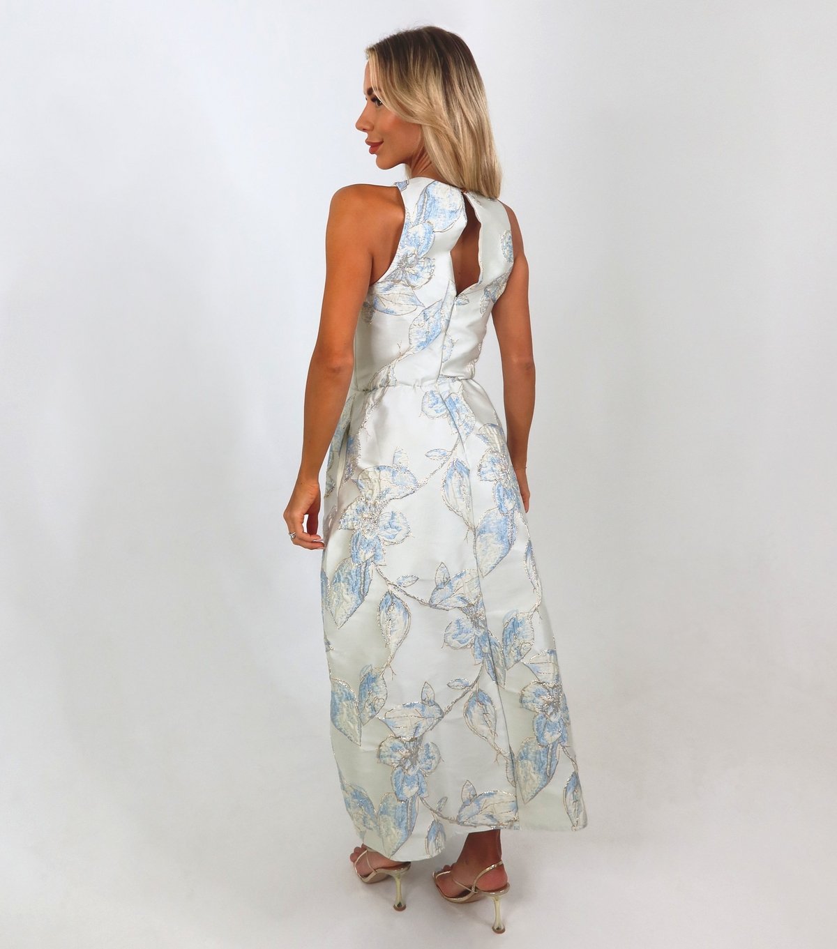 AX Paris Women's Light Blue Jacquard Sleeveless Midi Dress AX Paris New Look - 3