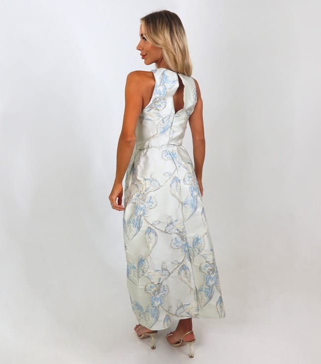 AX Paris Women's Light Blue Jacquard Sleeveless Midi Dress AX Paris New Look - 3
