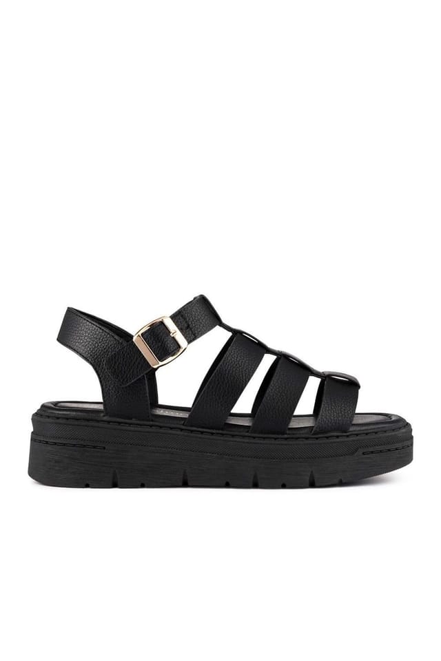 Bellissimo Bellissimo Women's Chunky Buckle-Fasten Sandals in Black - 2