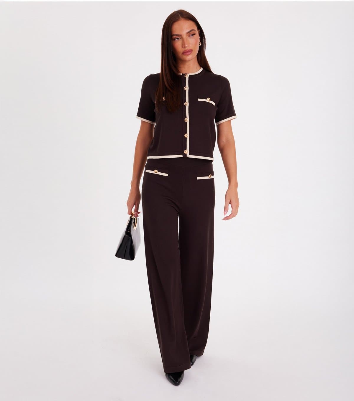 Quiz Women's Brown Knit Trousers Quiz New Look