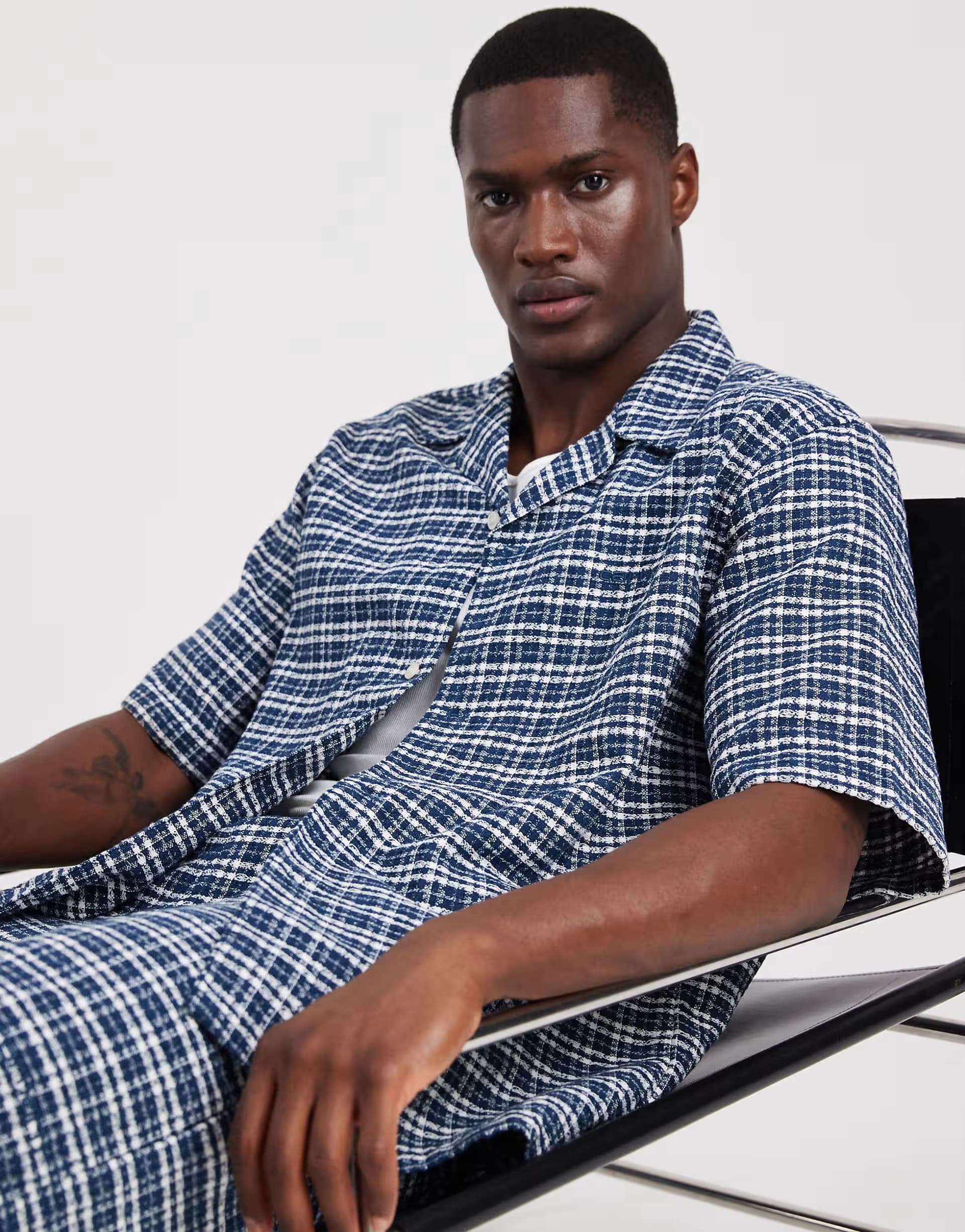 ASOS Carhartt WIP kander shirt co-ord in blue check