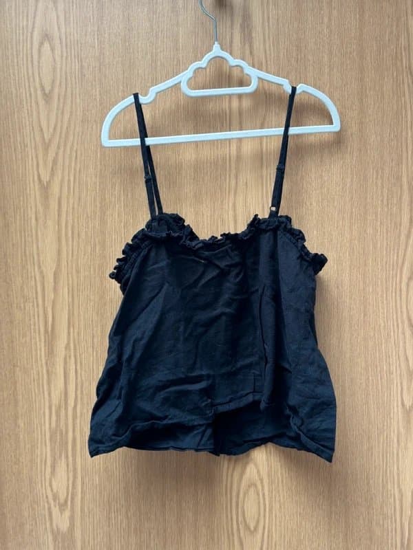 ASOS Design Black linen cami top